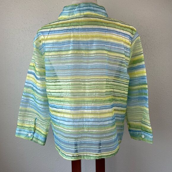 Elementz Sheer Button Down Top Size XL EUC - Picture 4 of 5